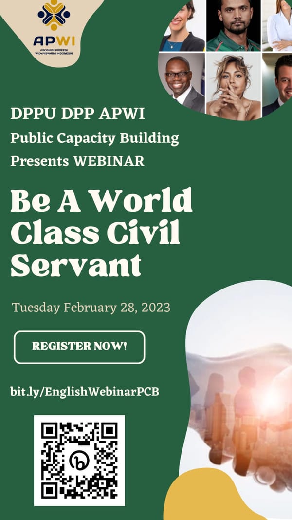 ⛔ Menjadi ”World Class Civil Servant” tidak lagi menjadi sebuah jargon, namun menjadi target yang harus dipenuhi oleh ASN ⛔
