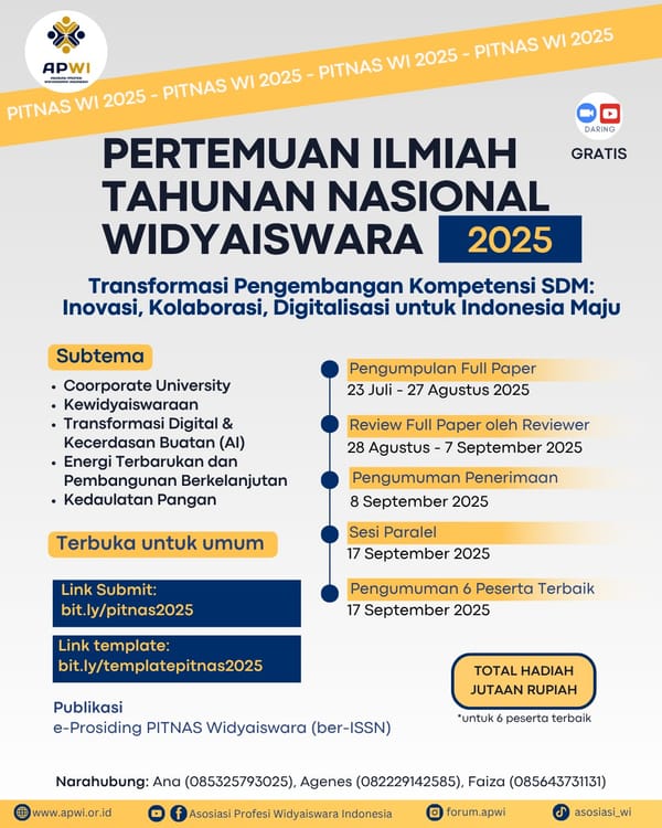 CALL FOR PAPER PERTEMUAN ILMIAH TAHUNAN (PITNAS) 2025